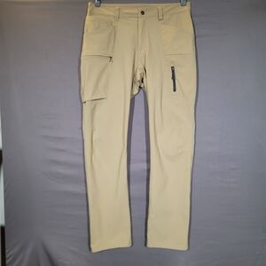 The North Face Hiking Pants 32x30 Khaki Softshell Cargo Stretch Trail Outdoor